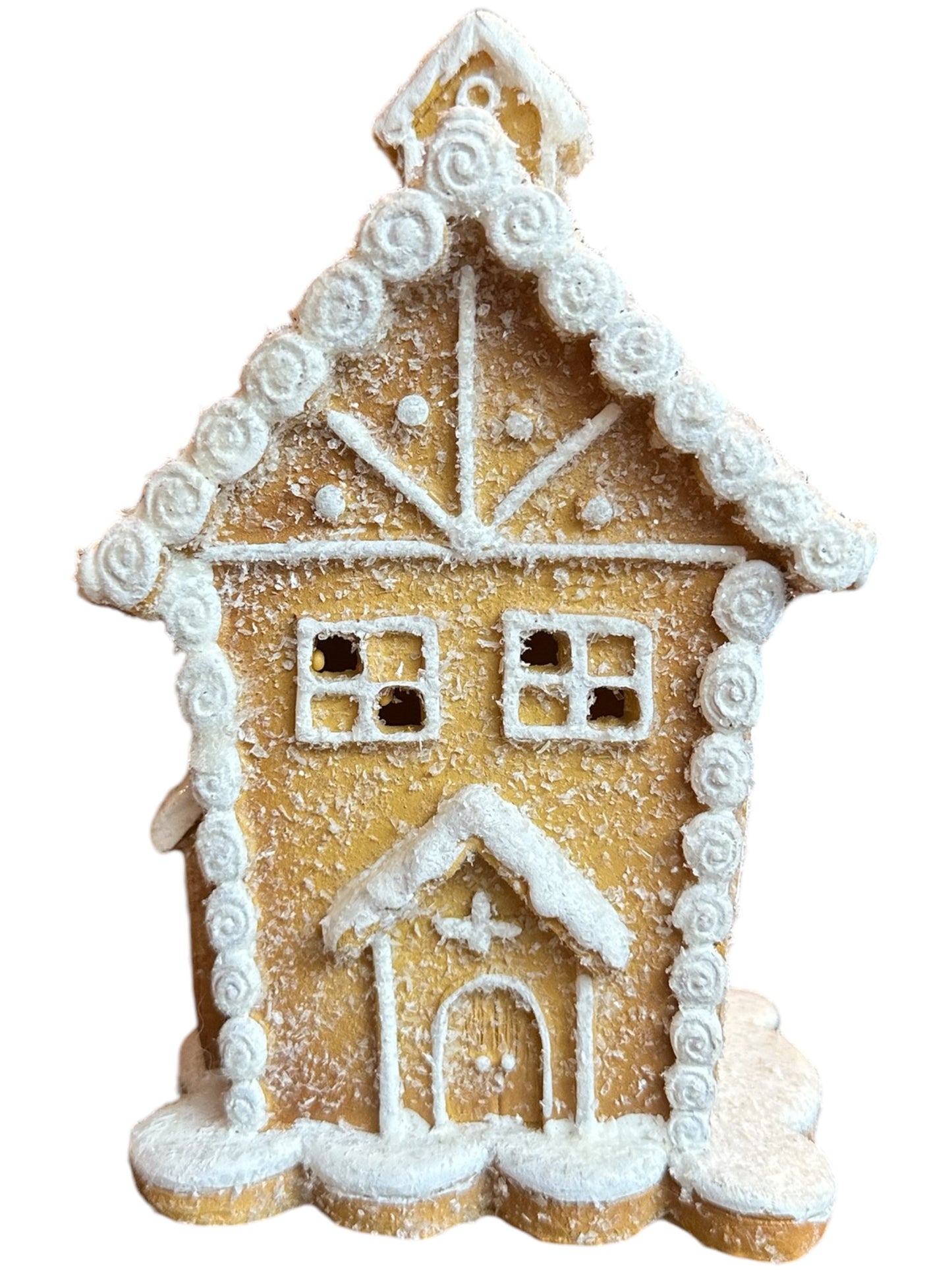 Lighted Iced Gingerbread House