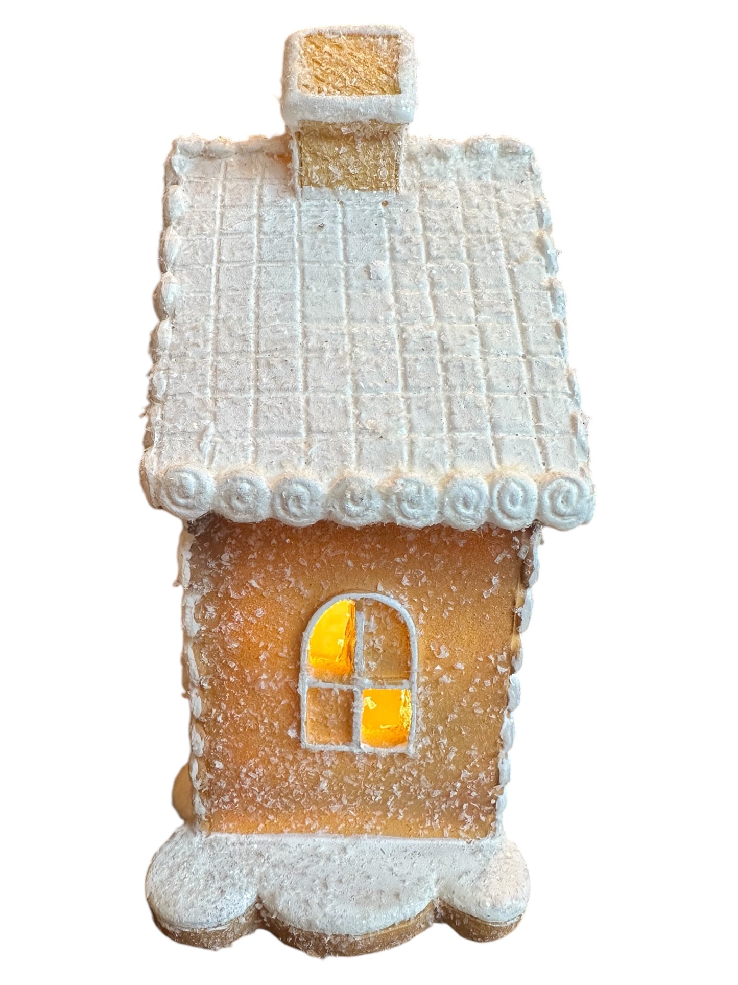 Lighted Iced Gingerbread House