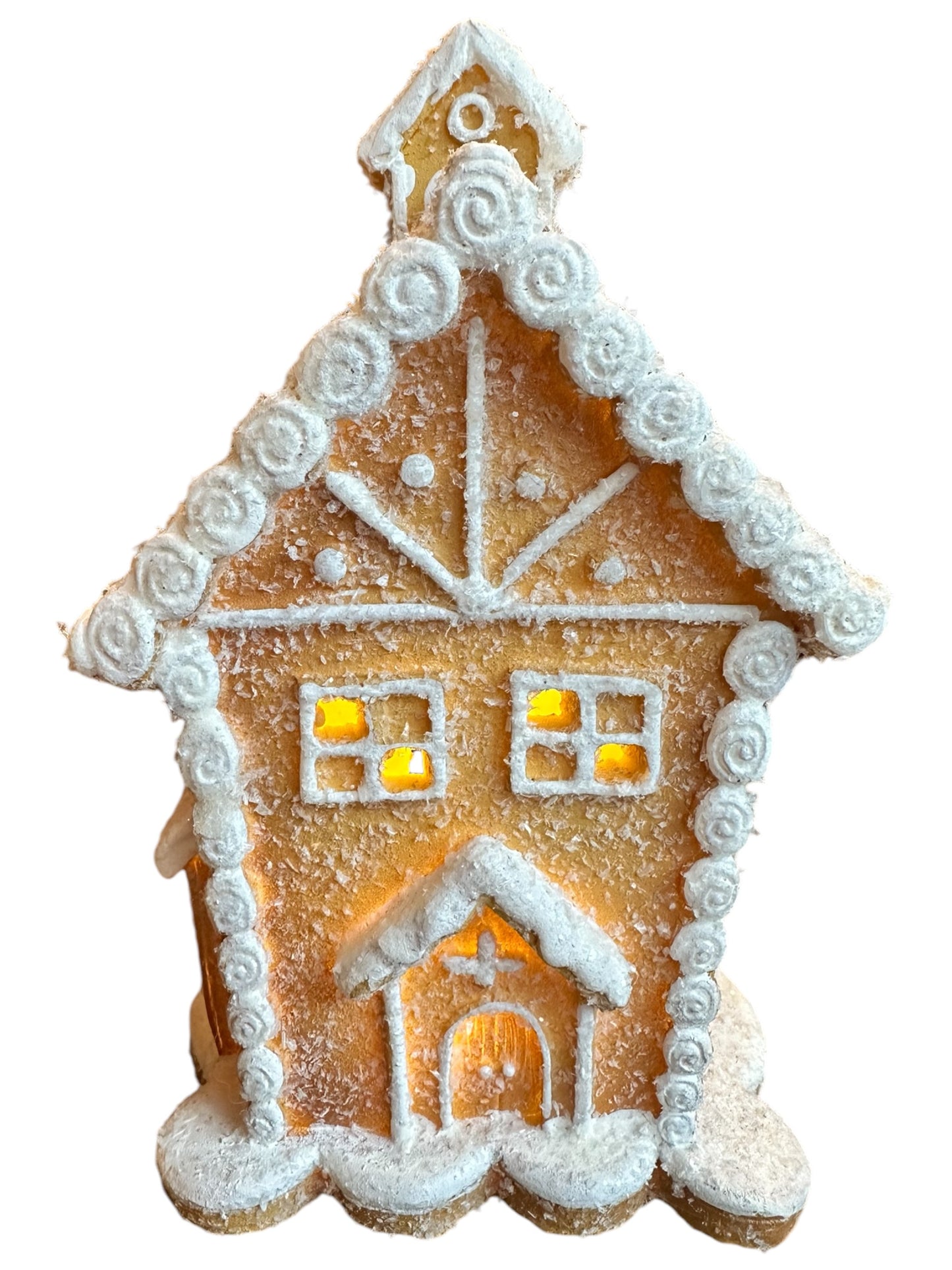 Lighted Iced Gingerbread House