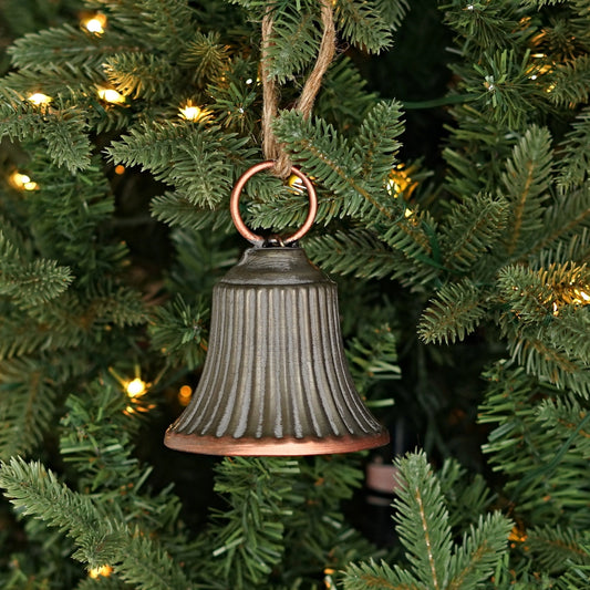 4" Copper Washed Bell Ornament